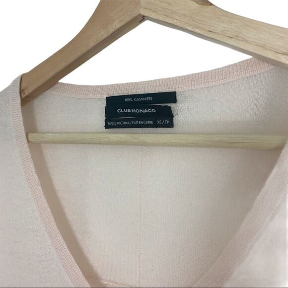 Club Monaco 100% Cashmere V Neck Long Sleeve - Picture 3 of 8